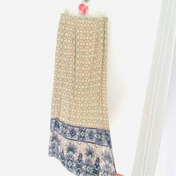 💕Pretty Bohemian Print Long Skirt SZ M - Picture 9 of 13